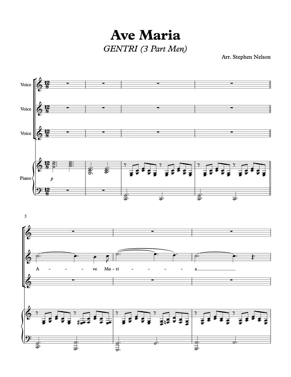 Ave Maria Sheet Music – GENTRI Store