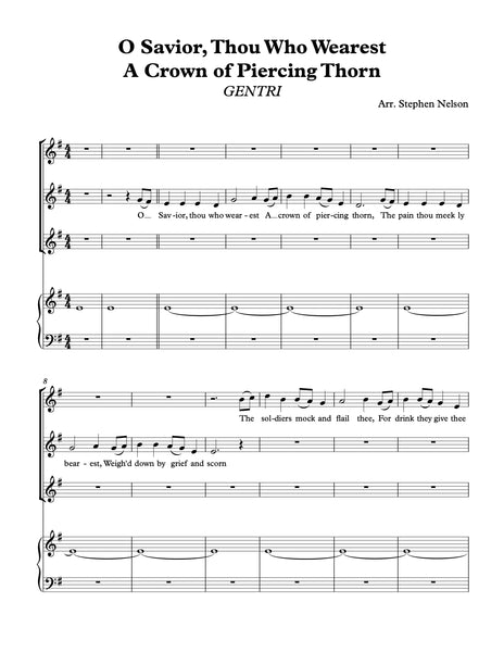 O Savior Thou Who Wearest A Crown Sheet Music