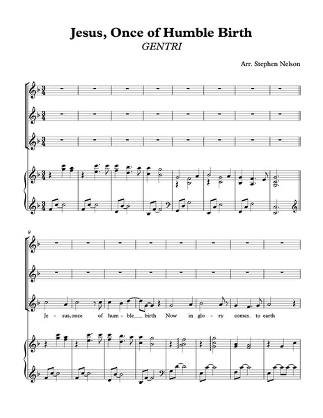 Jesus Once of Humble Birth Sheet Music