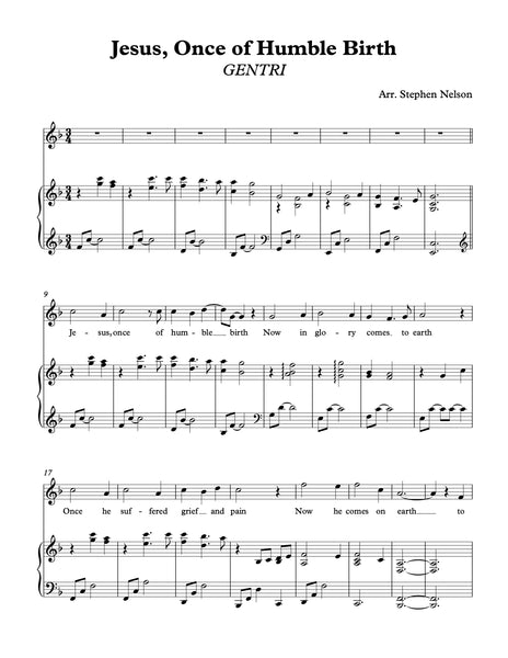 Jesus Once of Humble Birth Sheet Music