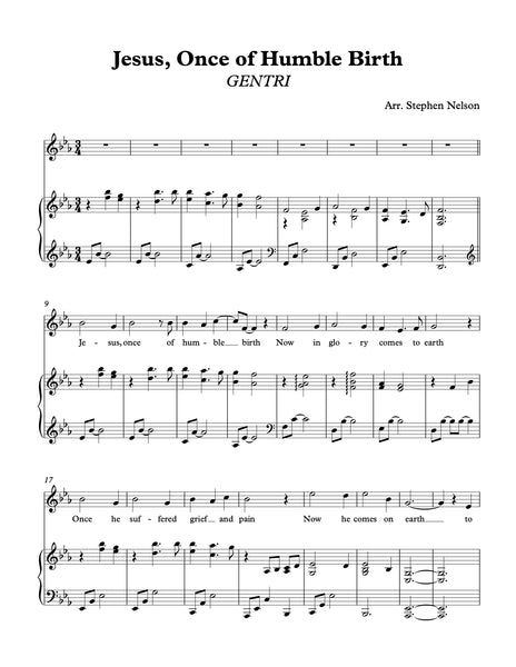 Jesus Once of Humble Birth Sheet Music