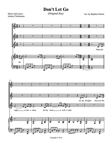 Don't Let Go Sheet Music