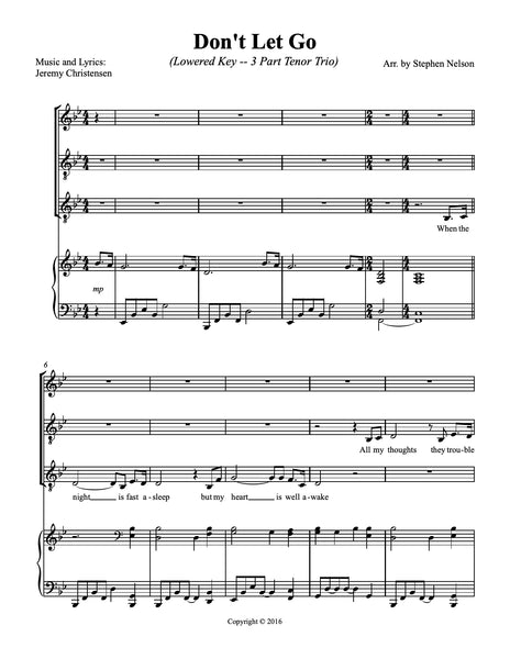 Don't Let Go Sheet Music