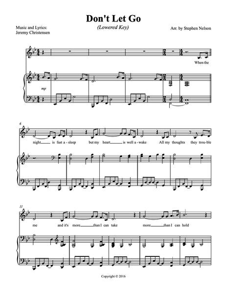 Don't Let Go Sheet Music