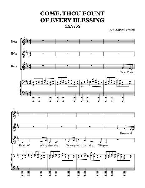 Come Thou Fount of Every Blessing Sheet Music