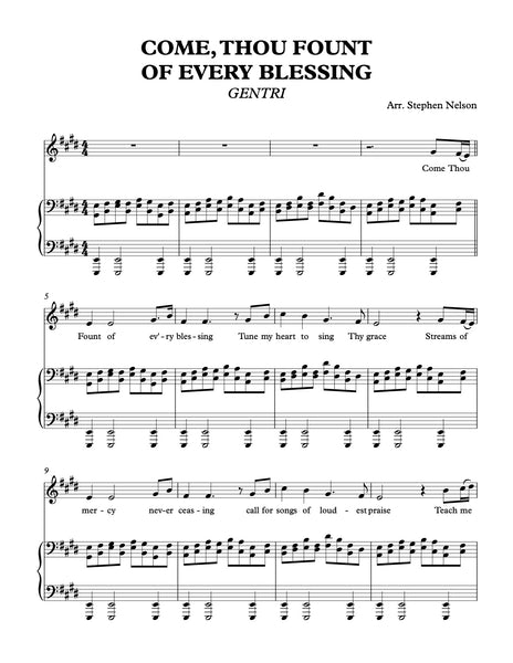 Come Thou Fount of Every Blessing Sheet Music