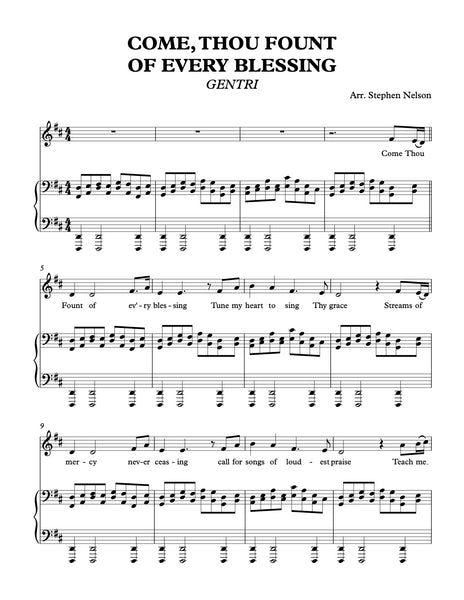 Come Thou Fount of Every Blessing Sheet Music