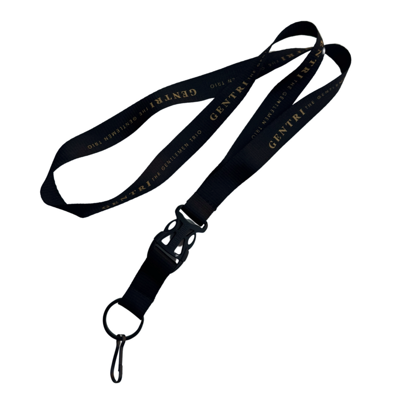 Black and Gold GENTRI Lanyard