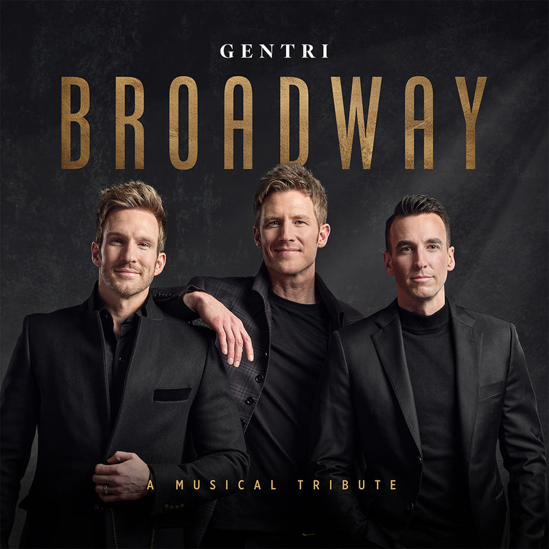 Three men in suits with 'Gentri Broadway' text on a dark background