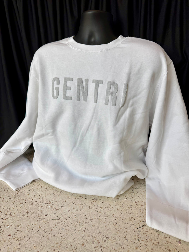 White and Gray GENTRI Crewneck