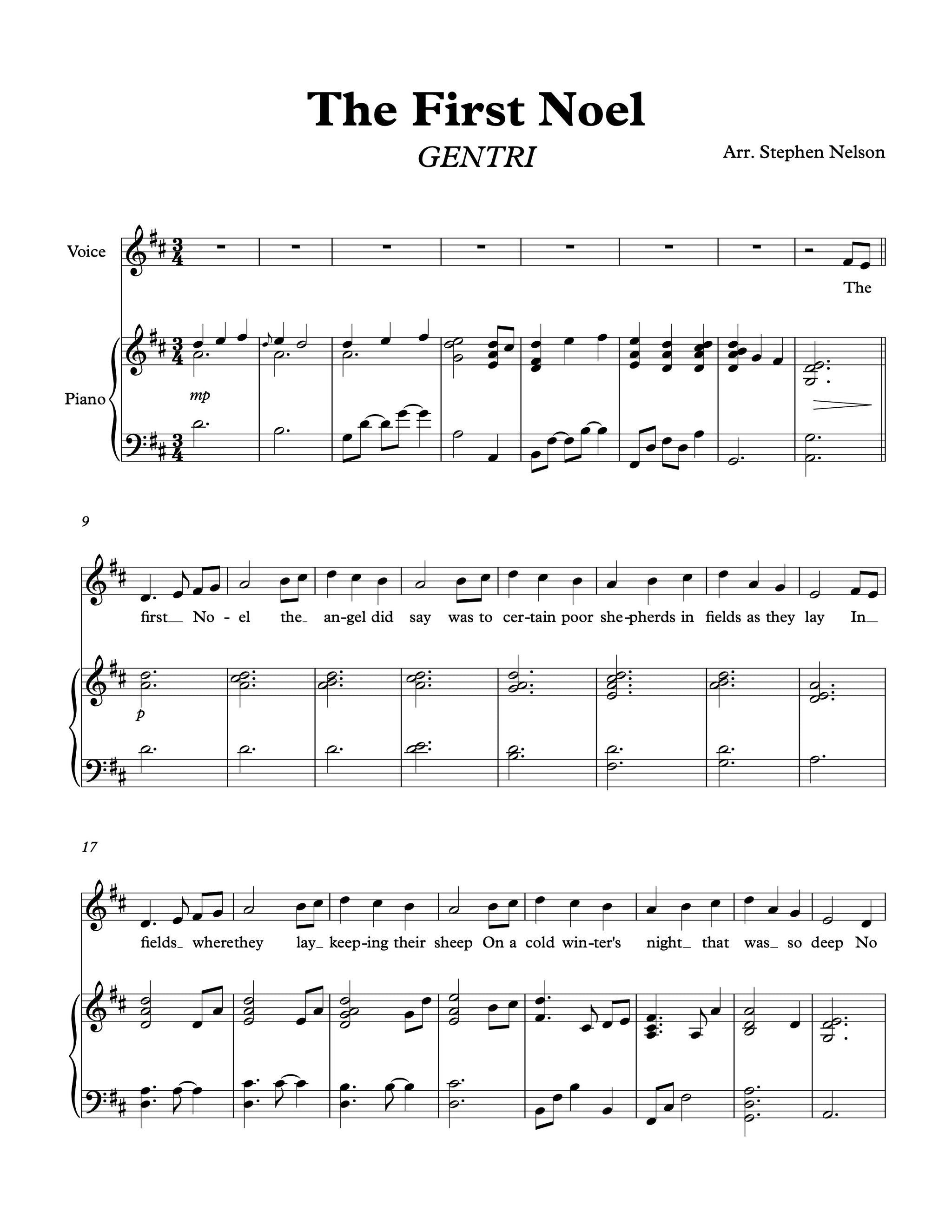 The First Noel Sheet Music – GENTRI Store