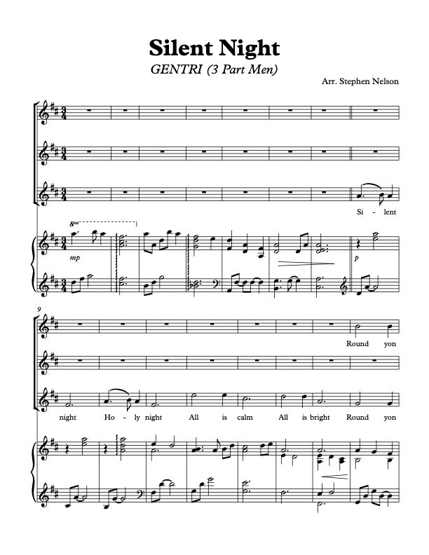 silent-night-sheet-music-gentri-store for Free Printable Sheet Music Silent Night Silent Night Sheet Music – GENTRI Store for Free Printable Sheet Music Silent Night