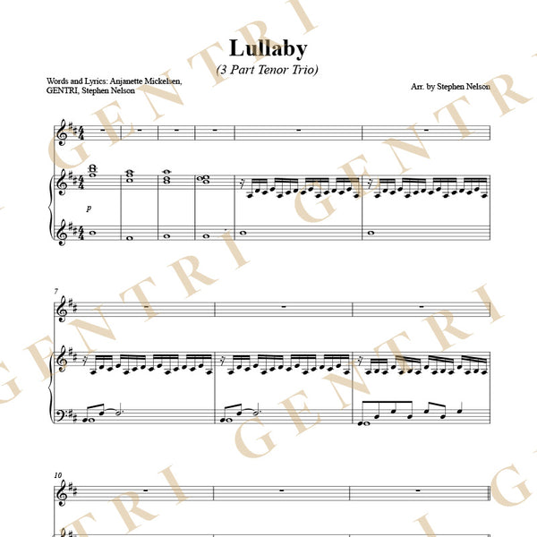 Lullaby Sheet Music